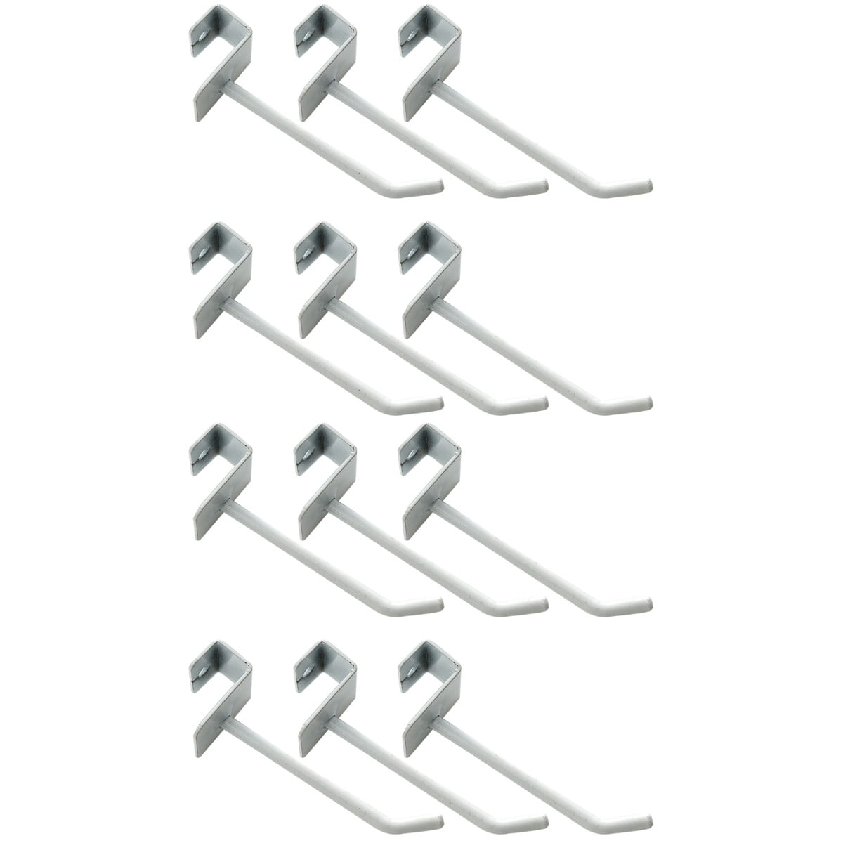 12 PCS White Hooks for Hanging Square Tube Clothes Hanger Heavy Duty ...