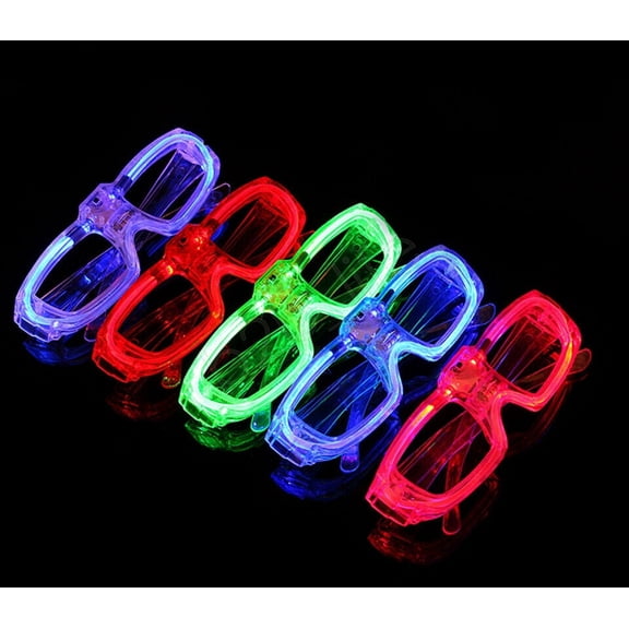 12 PCs Frame LED Flashing Glasses Light Up Sunglasses Wedding Party Favor Packs