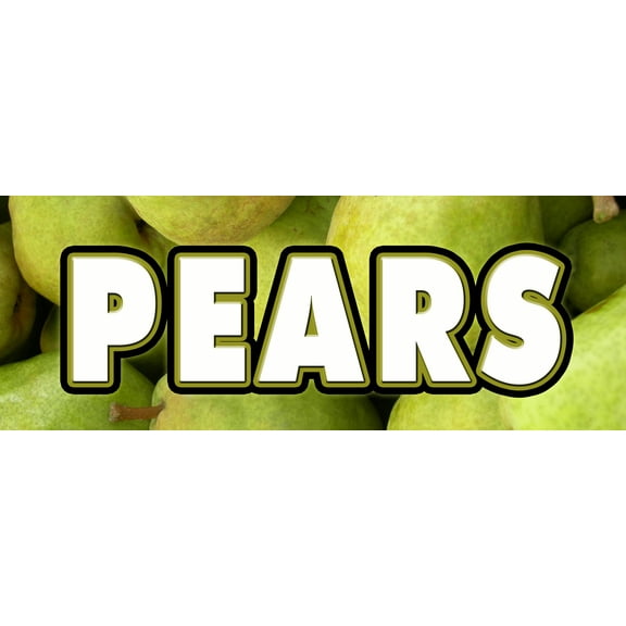 12" PEARS DECAL sticker fresh picked fruit stand farm produce farmers market