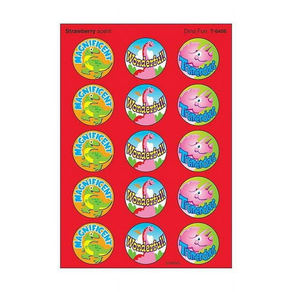Trend Enterprises T-6406BN Stinky Stickers Dino Fun - Pack of 12