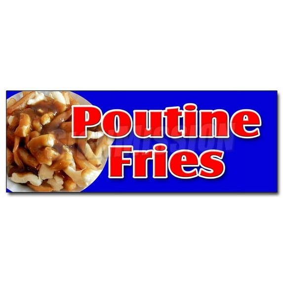 12" POUTINE FRIES DECAL sticker french fries fry gravy cheese curds