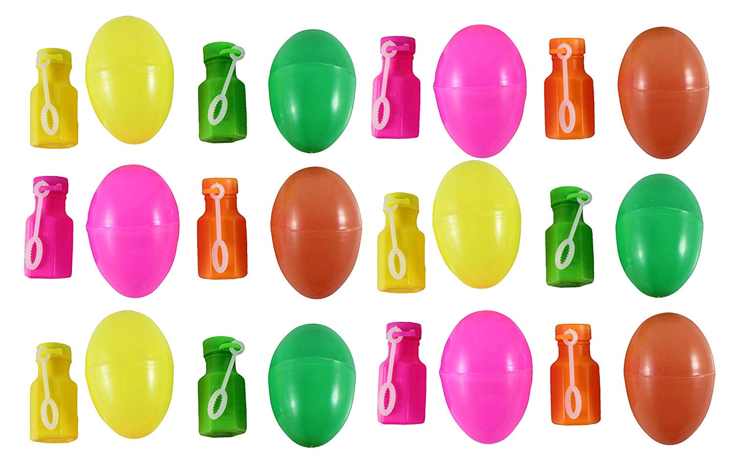 CURIOUS MINDS BUSY 12 PRE FILLED Easter Eggs with Mini Bubbles - Perfect for Egg Hunt - Party Favors - Easter Gift - Bulk 1 Dozen