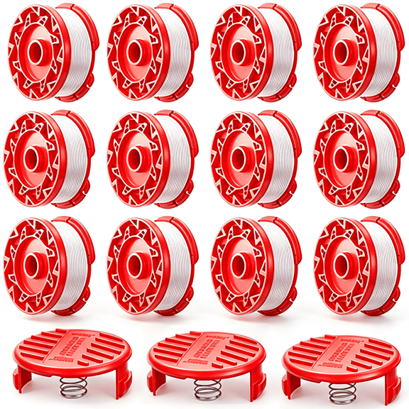 12 Pack CMZST065 0.065" 30Ft Replacement Trimmer Spools Trimmer String Line Compatible with Craftsman Weed Wacker (12 Spools + 3 Cap+2 Springs)
