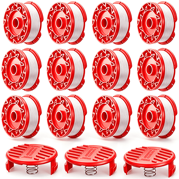 12 Pack CMZST065 0.065" 30Ft Replacement Trimmer Spools Trimmer String Line Compatible with Craftsman Weed Wacker (12 Spools + 3 Cap+3 Springs)