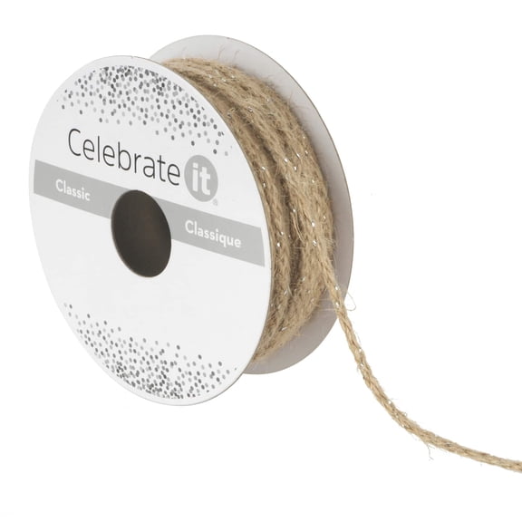 12 Pack: 0.15" x 10yd. Metallic Jute Trim Ribbon by Celebrate It