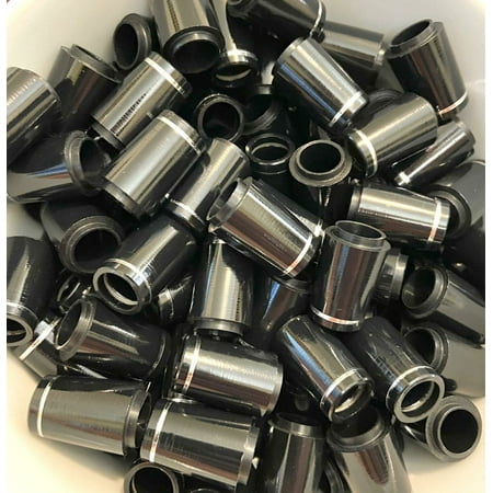 12 Pack - 0.75" Collared Golf Club Iron Ferrules with Silver Ring , Size .355