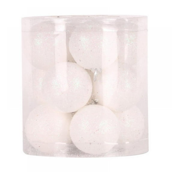 12 Pack 1.18 Inch Christmas Tree Ornament Balls-Glitter Decorated Foam Xmas Ball