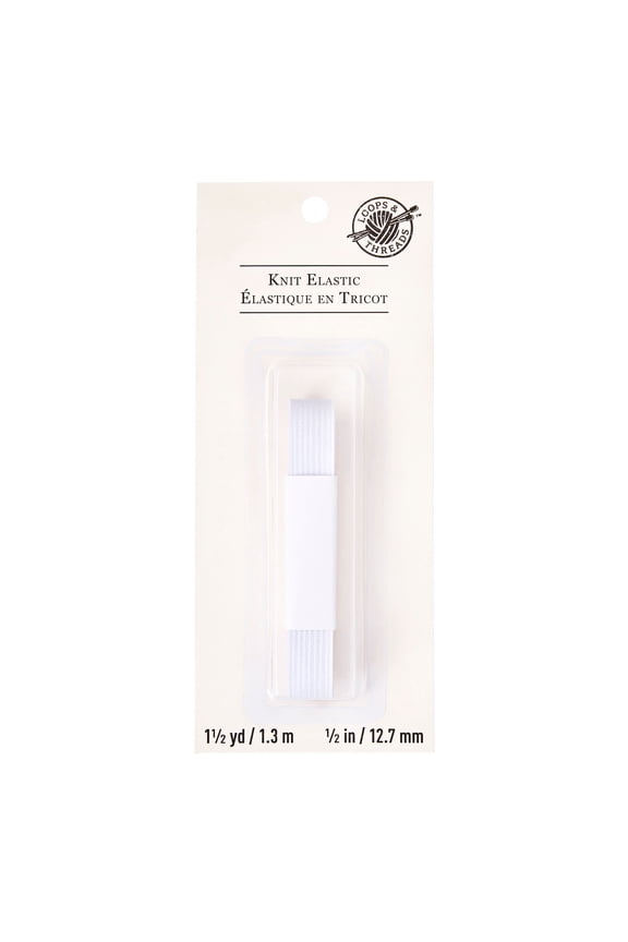 1/2" Knit Elastic, 12 Pack