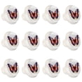 thumbnail image 1 of 12 Pack 1.37" Decorative Cabinet Knobs - Premium ABS & Glass | Refresh Your Home Kitchen Bedroom Furniture Decor | Ideal for Closets, Drawers, Doors | Glassy Colorful Butterfly, 1 of 6