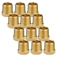 thumbnail image 1 of (12 Pack) 1/4 Inch NPT Male Brass Pipe Plug, Brass Outer Hex Thread Socket Pipe Fitting Plug, 1 of 5