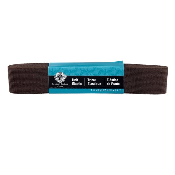 12 Pack: 1" Brown Knit Elastic by Loops & Threads
