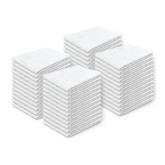 12 Pack 1 Dozen New White Bar Towels Bar Mops Cotton Super Absorbent 16X19