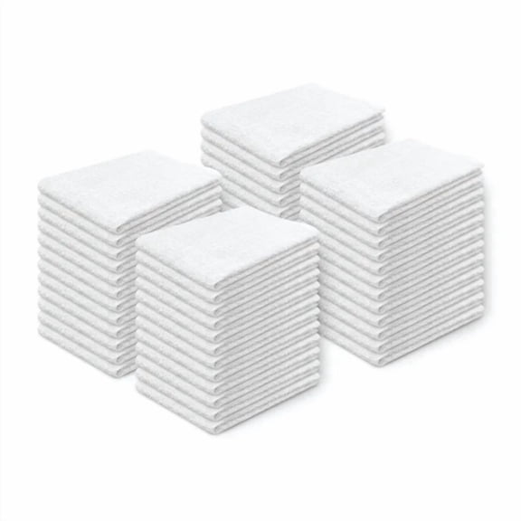 12 Pack 1 Dozen New White Bar Towels Bar Mops Cotton Super Absorbent 16X19