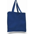 thumbnail image 1 of (12 Pack) 1 Dozen- Wholesale Heavy Canvas Tote Bags with Full Gusset (Royal), 1 of 7
