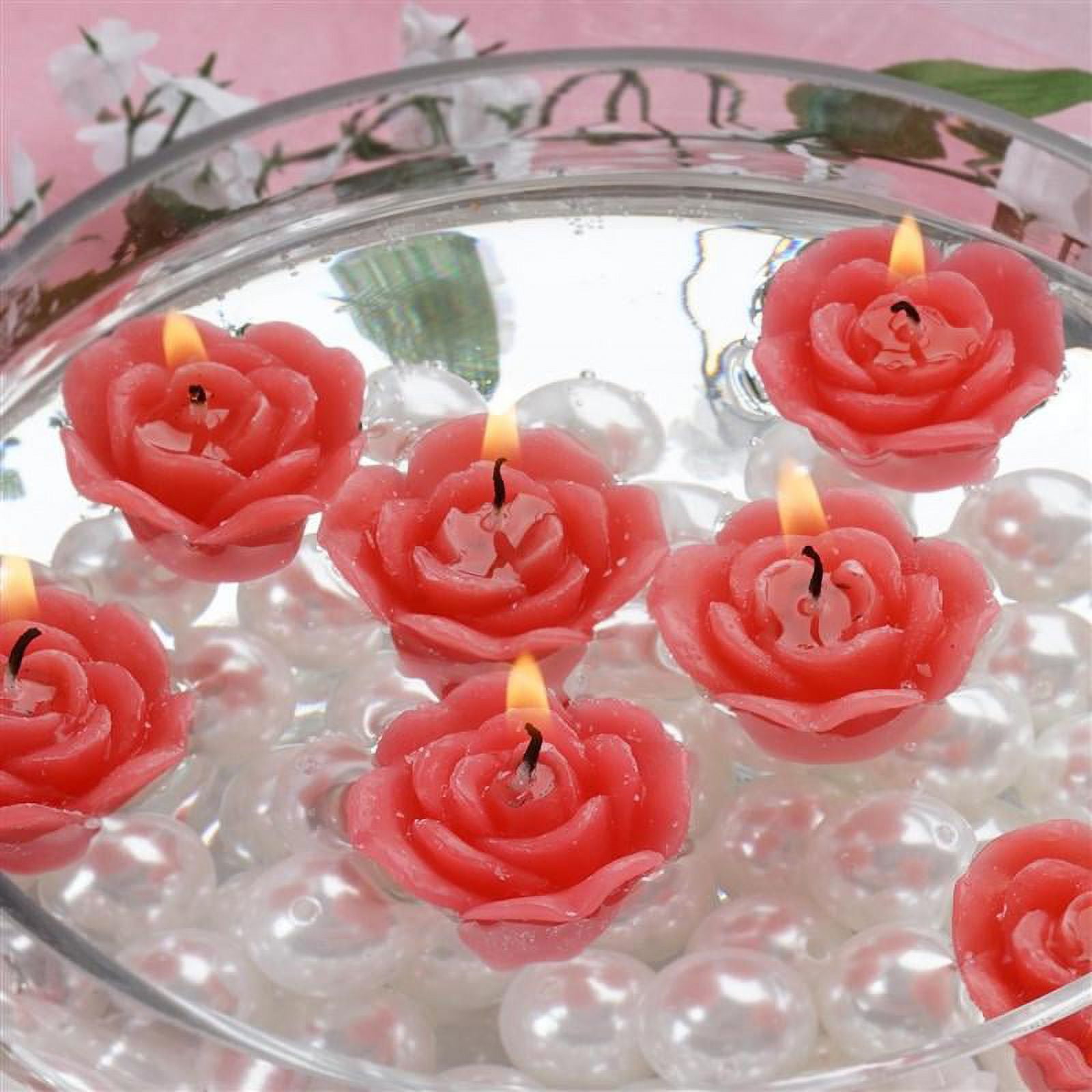Vintage Floating Candles Bougies Flottantes Flowers Multi-Color
