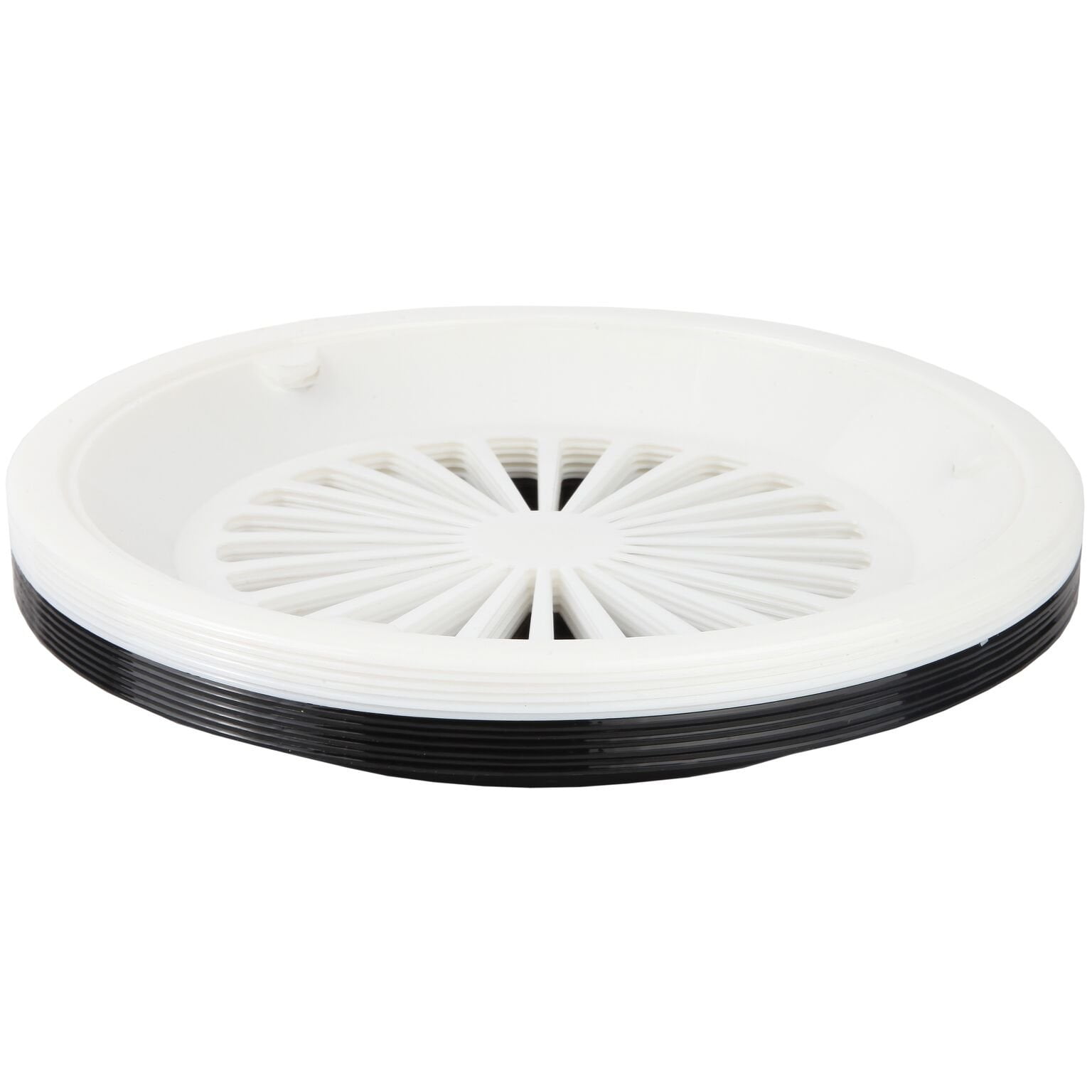 12Pack 10Inch Reusable Plastic Paper Plate Holders Ideal for Picnics and Parties Black