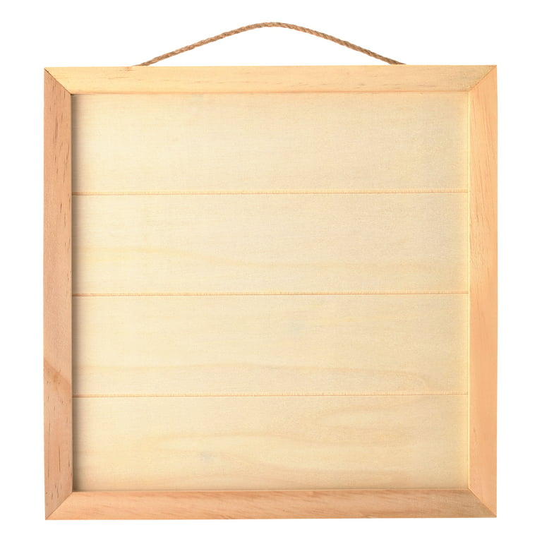 12 Pack: 10 Unfinished Square Wood Plaque by Make Market®