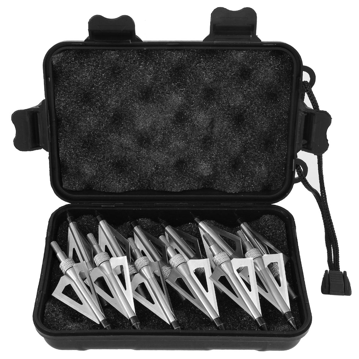 12 Pack 100 Grain Archery Arrowheads 3 Fixed Blade Hunting Broadheads