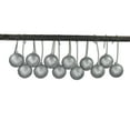 thumbnail image 1 of 12 Pack 100mm 4" Silver Glitter Ball Ornament with Wire, 1 of 1