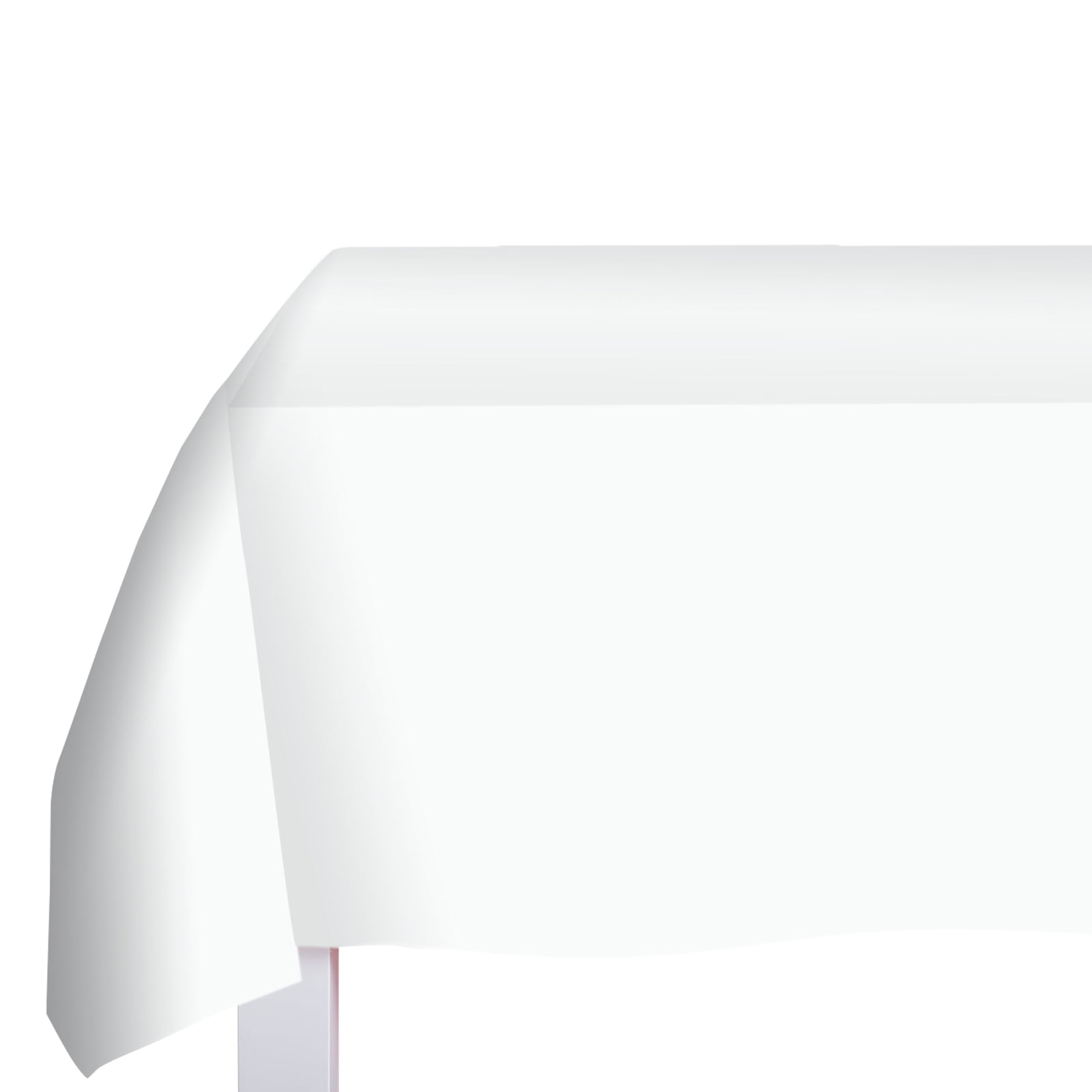 White Rectangular Stain Resistant Plastic Table Cover 54" x 108"