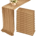 thumbnail image 1 of 12 Pack 10Ft Cheesecloth Table Runner 35x120 Inch Boho Gauze Table Runner Cheese Cloth Long Table Runner Romantic Table Runner for Wedding Bridal Shower Birthday Party Table Decor, 1 of 7