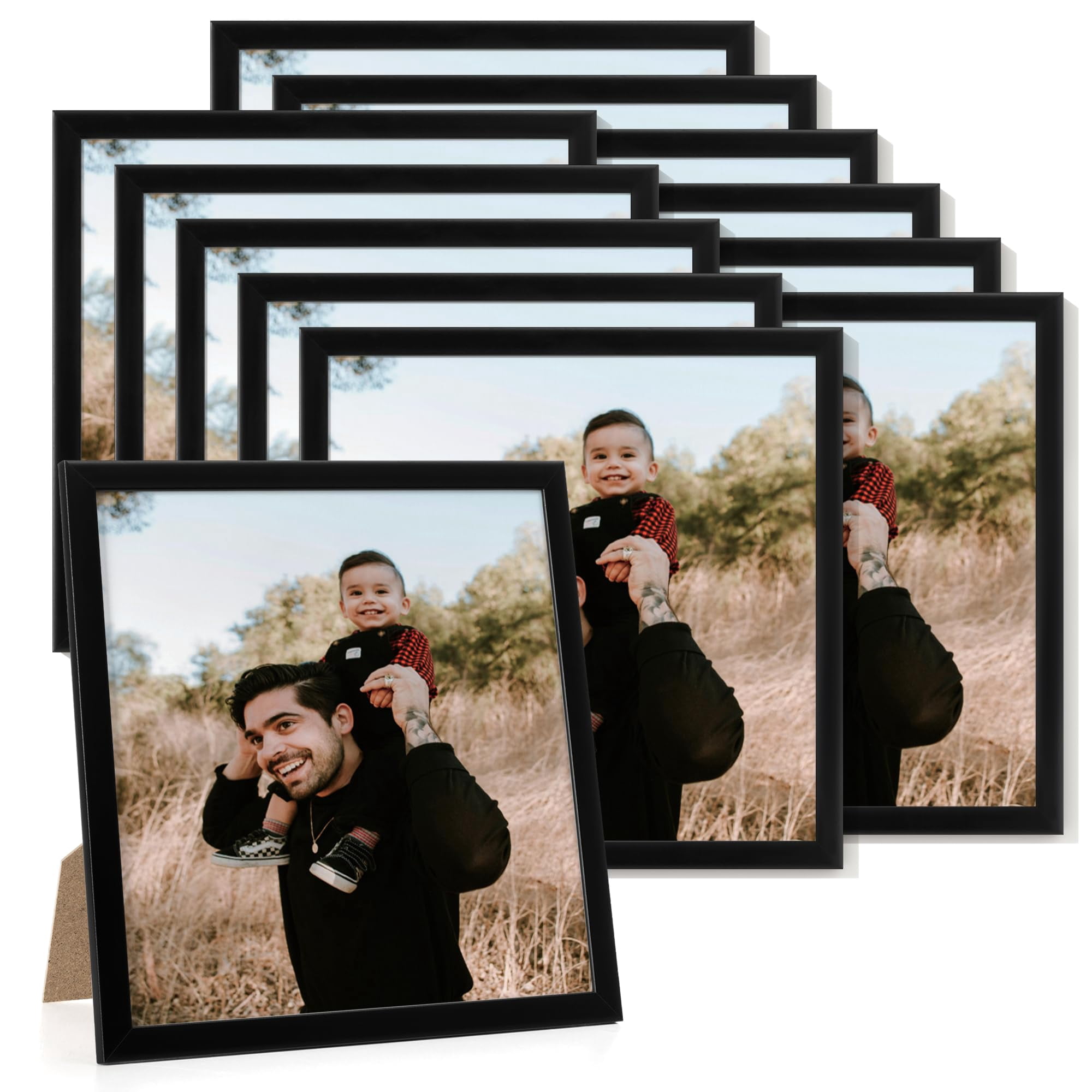 12 Pack 10x10 Picture Frames, Black Gallery Wall Frames for Photos ...