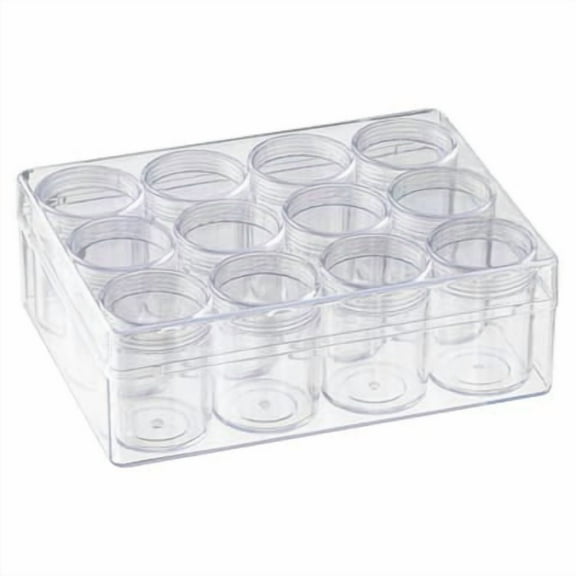 12 Pack: 12 Jar Bead Organizer by Bead Landing