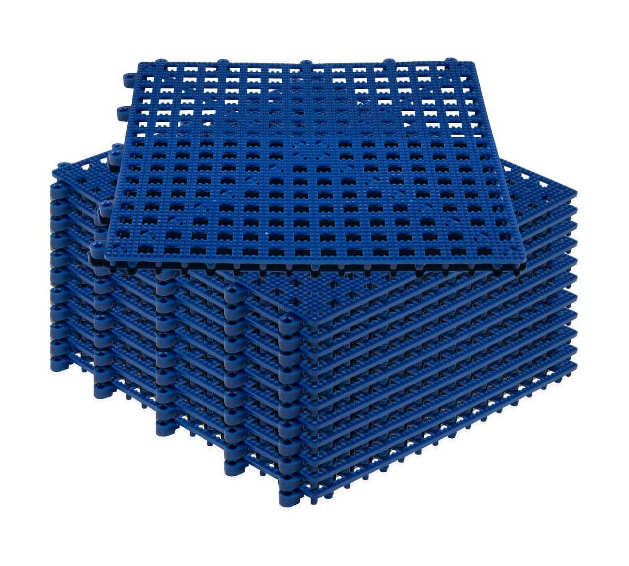12 Pack 12"x12" 1/2" Thick Non Slip Interlocking Self Drainage Tiles for Bathroom Floor - Interlocking Deck Tiles for Outdoor, Kitchen, Shower, Pool, Balcony, Wet Area, Gym