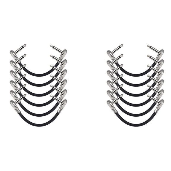 12-Pack 12Inch Guitar Patch Cables, Acoustic Instrument Guitar Cables, Duckhead Effect Cables