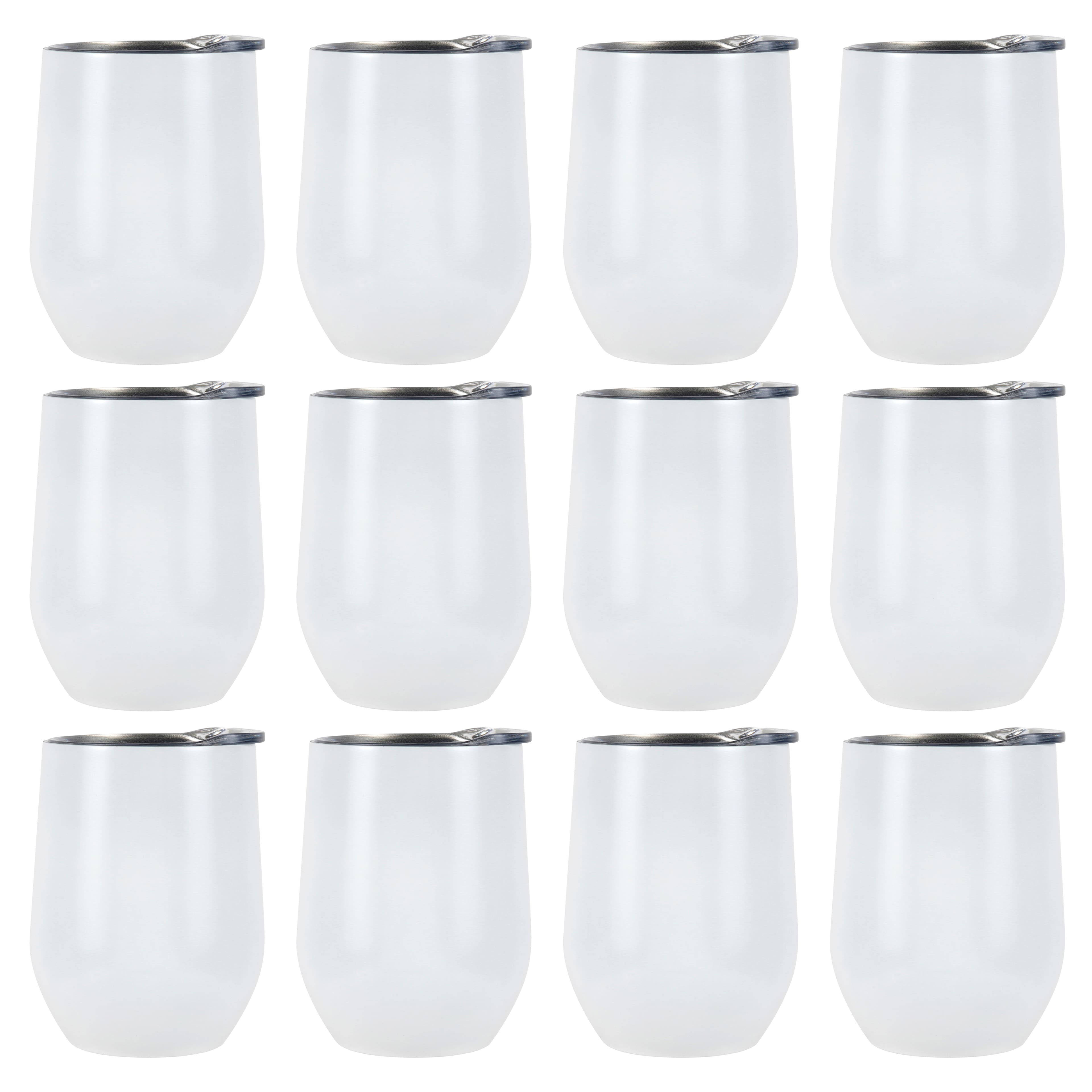 12 Pack: 12oz. White Stainless Steel Wine Tumbler by Celebrate It™