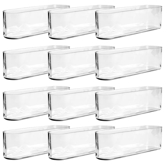 12 Pack: 13" Clear Oval Glass Vase by Ashland