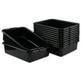 thumbnail image 1 of 12-Pack 13 L Plastic Commercial Bus Tub, Black Bus Box, 1 of 14