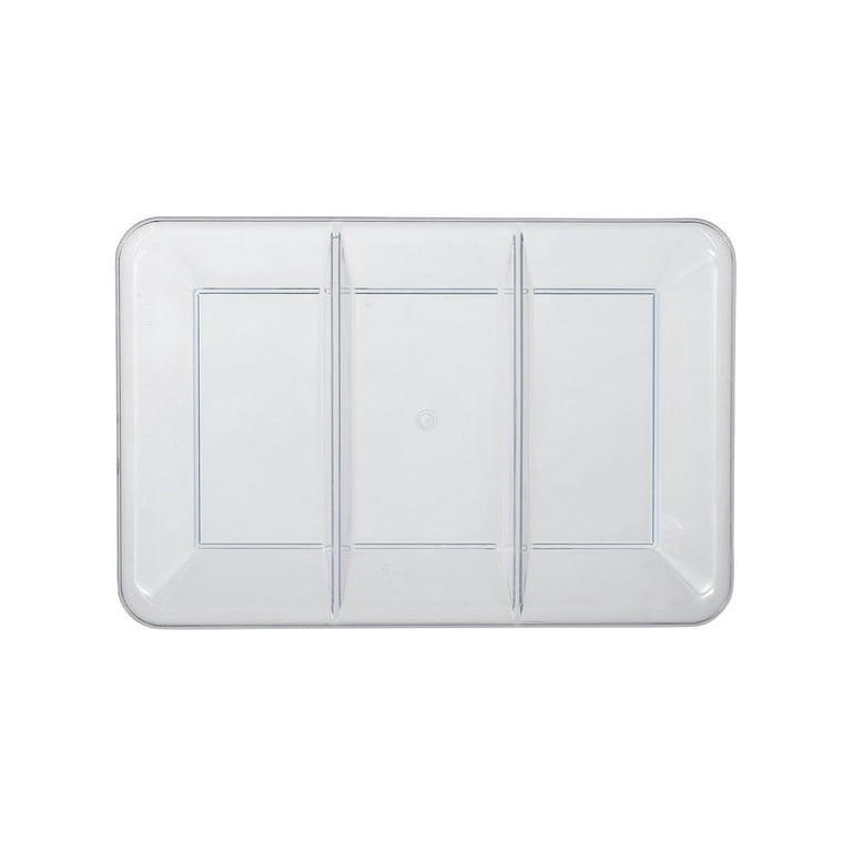12 Pack: 14 Clear 3 Compartment Tray by Celebrate It™ 