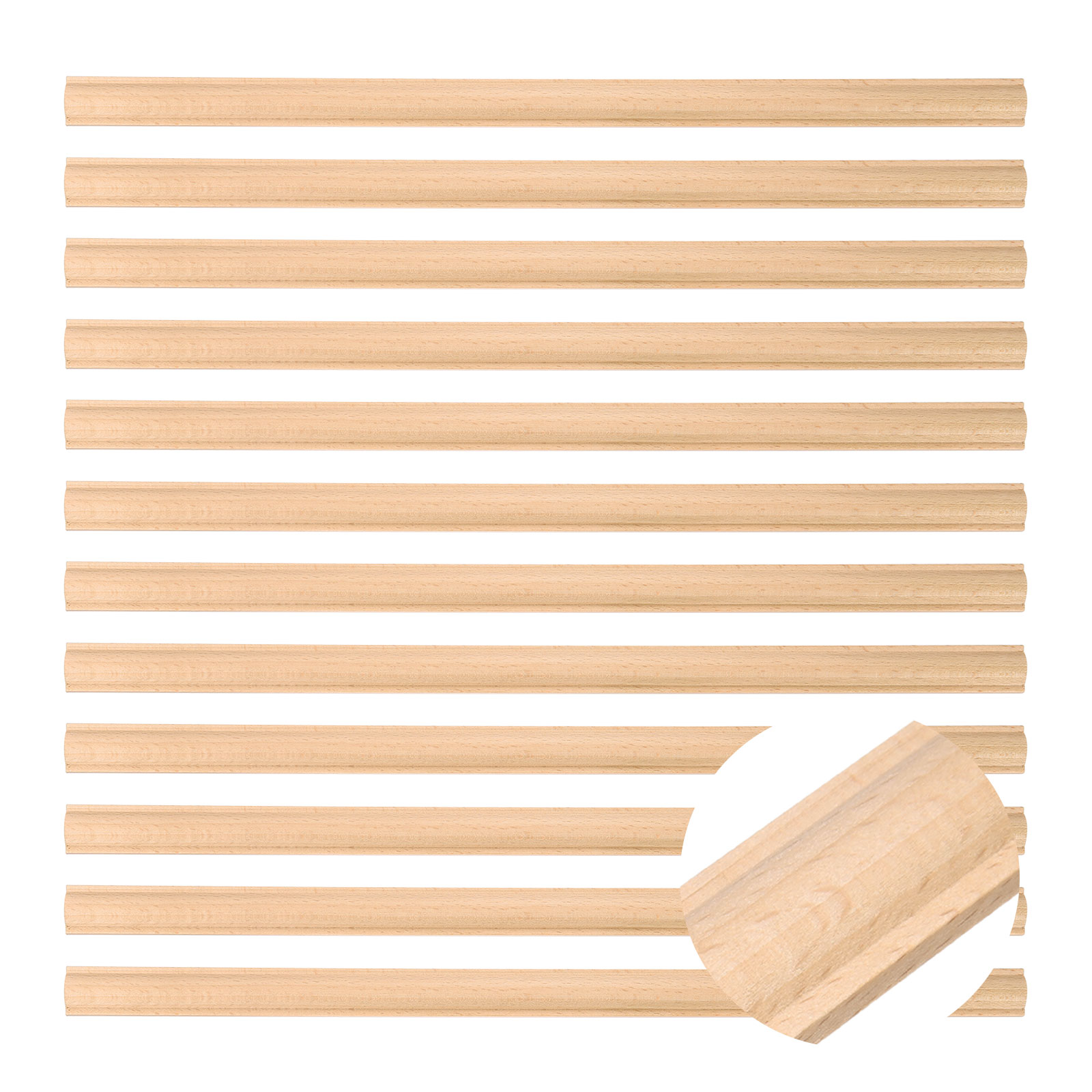 Visual Reference: 12 Pack 15 75 Decorative Wood Trim Unfinished 3D Wooden