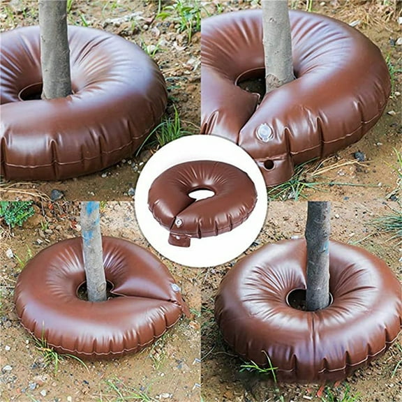 12 Pack 15 Gallon Tree Watering Ring Bag Slow Release Reusable Tree Water Bag Bulk Heavy Duty Automatic Drip Tree Irrigation Bag PVC Root Water System for Garden Newly Planted Tree