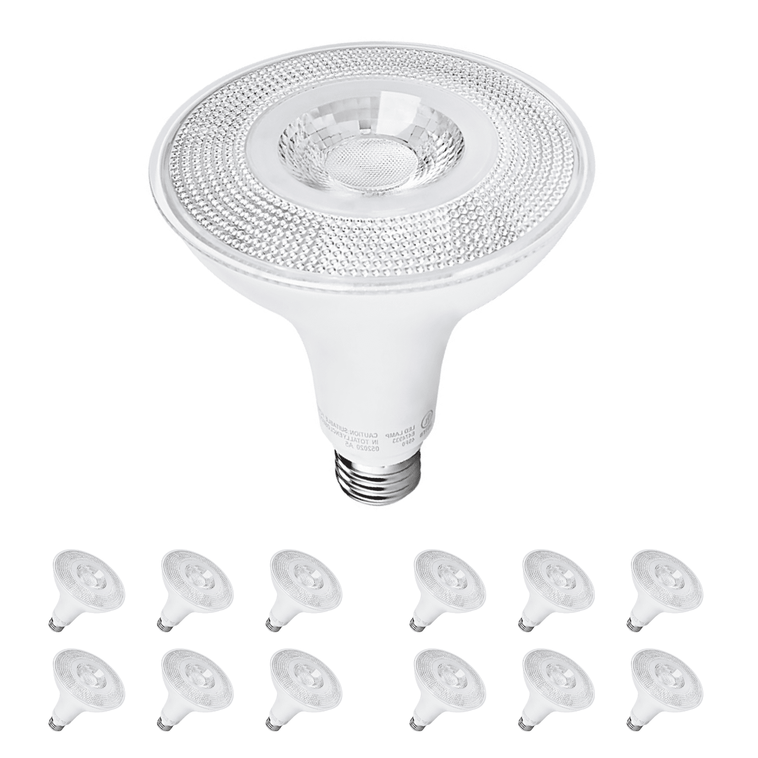 12 Pack 15W PAR38 Dimmable LED Spotlight Bulb, 120W Eqv., 1250lm, UL & Energy Star Listed, 2700K Soft White, E26 Standard Base, for 6 Inch Recessed Can Trim