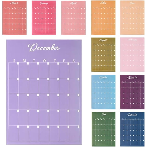 12 Pack 16.5x11.8 Inch 2025-2026 Wall Calendar Blank Planner Large Paper Calendar Ample Writing Space Yearly Planning