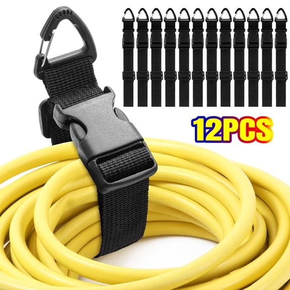 12 Pack 17 Inch Adjustable Extension Cord Holder Organizer with Triangle Clips for Garage Organization and Storage Heavy Duty Extension Cord Hanger for Men Workshop and Warehouse
