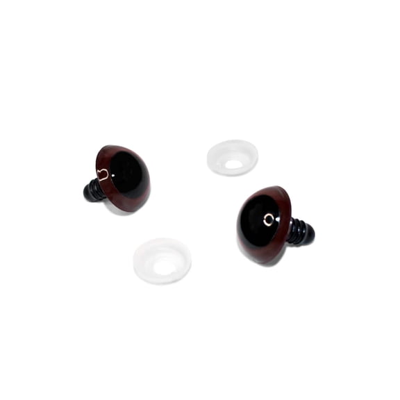 12 Pack: 18mm Craft Eyes with Plastic Washers by Loops & Threadsâ„¢