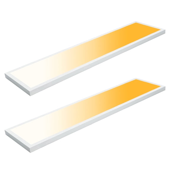 12-Pack 1x4 LED Flat Panel Light Surface Mount, 5000K-4000K-3000K Selectable & 0-10V Dimmable, Rectangular Flush Mount Ceiling Lights for Kitchen, Garage, 40W-30W-20W, 100-277V, ETL, White