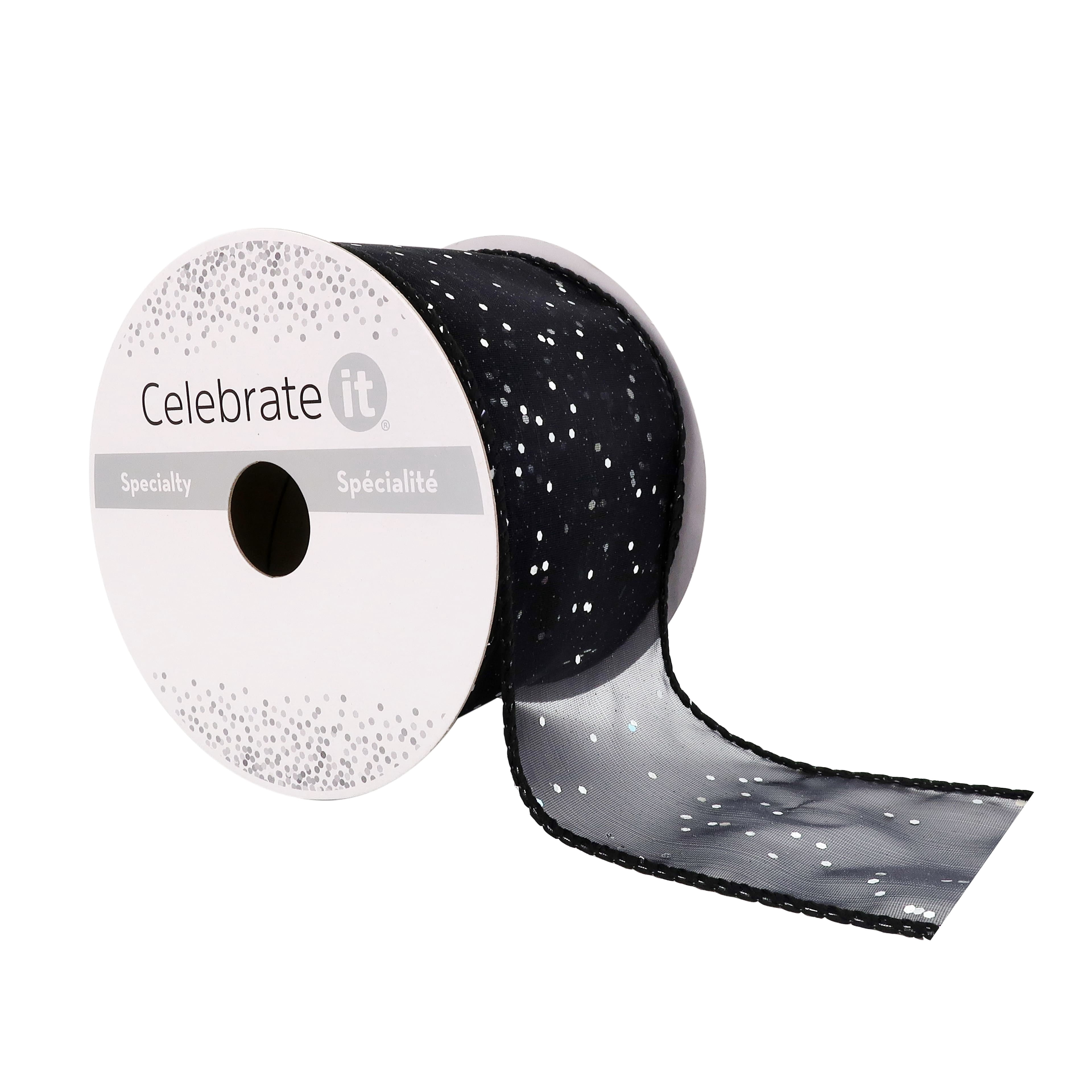 12 Pack: 2.5"x 10yd. Glitter Shimmer Wired Ribbon by Celebrate It Specialty