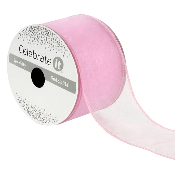 Celebrate It 2.5" x 10yd. Sheer Wired Ribbon, 12 Pack