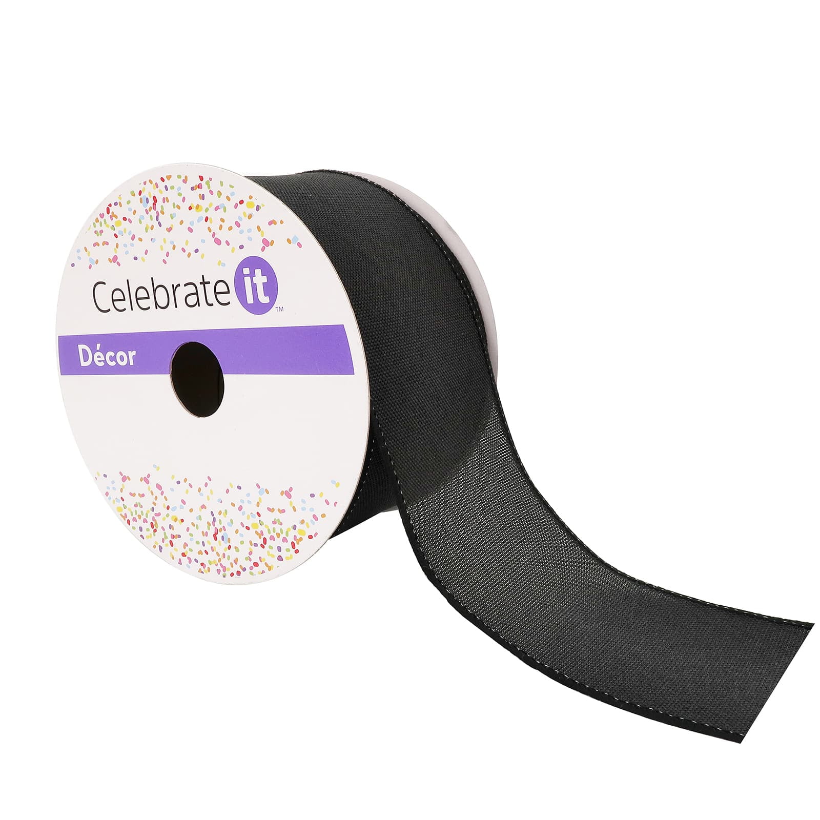 12 Pack: 2.5" x 25ft. Faux Linen Wired Ribbon by Celebrate It