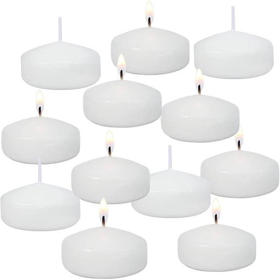 12 Pack 2 Inch Floating Candles for Centerpieces,White Small Floating Candles for Cylinder Vases, Centerpieces at Wedding, Party, Pool, Holiday
