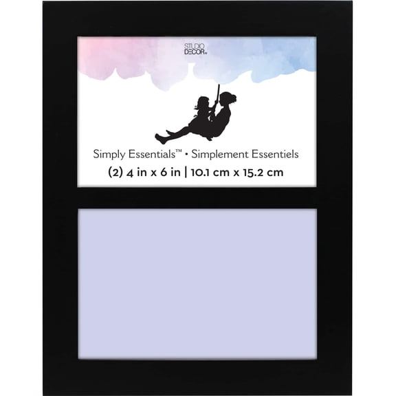 Studio Decor 2 Opening Black 4" x 6" Collage Frame, Simply Essentials, 12 Pack
