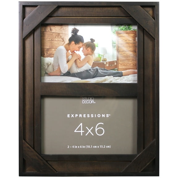 12 Pack: 2 Opening Espresso 4" x 6" Collage Frame - Expressions by Studio Decor