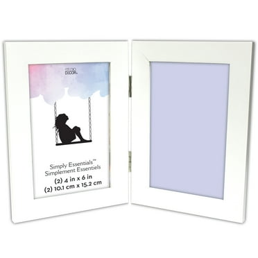 12 Pack: 2 Opening White 4" x 6" Hinged Frame - Simply Essentials™ by Studio Décor®
