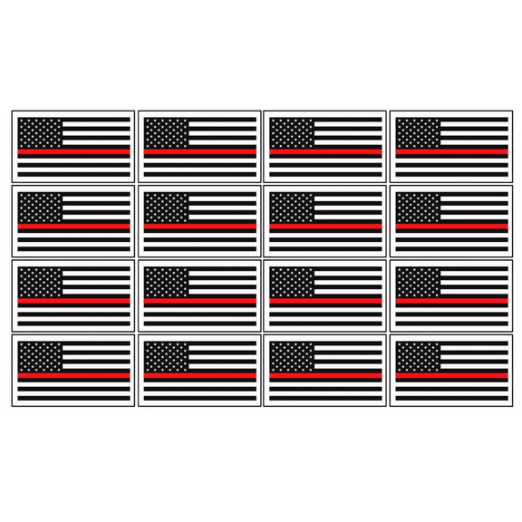 12 Pack 2" Red Color Flag Vinyl Decal American Flag Sticker Model: 835