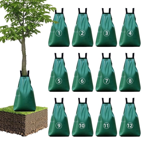 Aolabela Tree Watering Bags, 20 Gallon PVC Slow Release Irrigation Bags for Trees, 12 Count