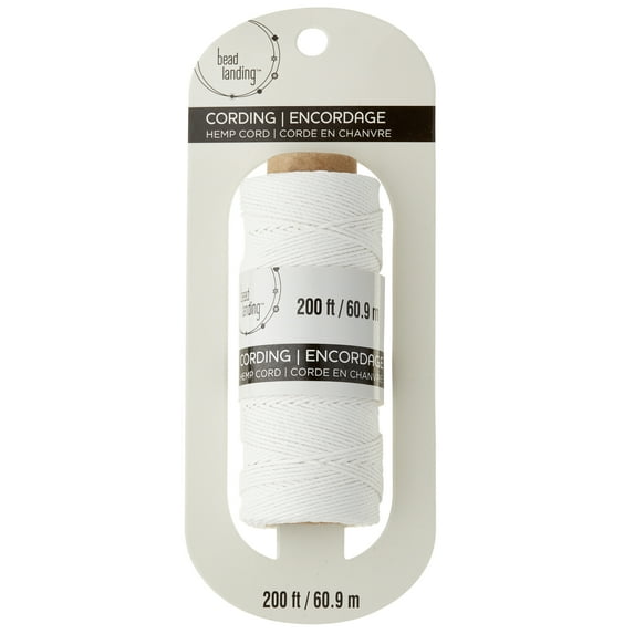 12 Pack: 20lb. White Hemp Cord Spool by Bead Landing